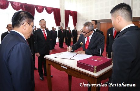 Unhan Laksanakan pengangkatan sumpah dan pelantikan Pejabat Eselon I, III dan Dosen Unhan