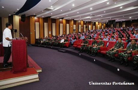 Mahasiswa Unhan Terima Kuliah Umum dari Kepala Staf Kepresidenan RI  Jenderal TNI (Purn) Dr. Moeldoko, S.I.P