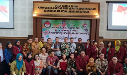 Pusat Studi Damai dan Resolusi Konflik (PSDRK) FKN Unhan adakan FGD tentang Resolusi Konflik Papua dalam Perspektif Pertahanan dan Keamanan