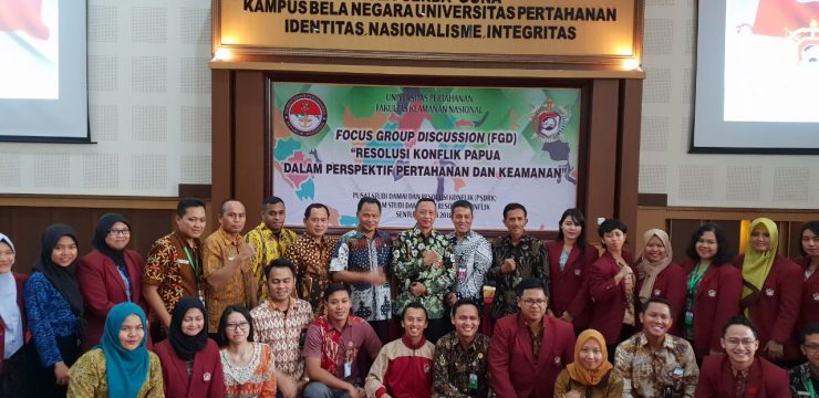 Pusat Studi Damai dan Resolusi Konflik (PSDRK) FKN Unhan adakan FGD tentang Resolusi Konflik Papua dalam Perspektif Pertahanan dan Keamanan