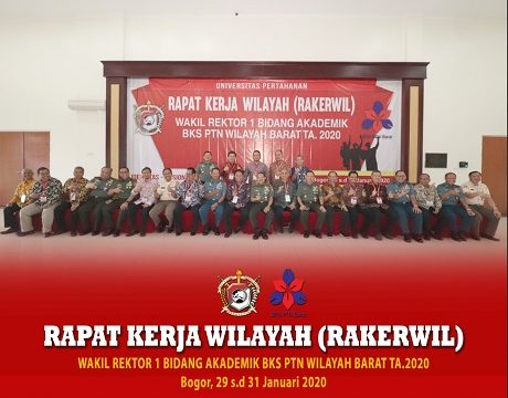 Foto Kegiatan Rakerwil Forum Warek  I Bidang Akademik Badan Kerjasama PTN Wilayah Barat Periode TA.2020 di Unhan