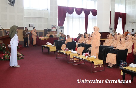 Dharma Wanita Persatuan Universitas Pertahanan Gelar Pertemuan Rutin Triwulan