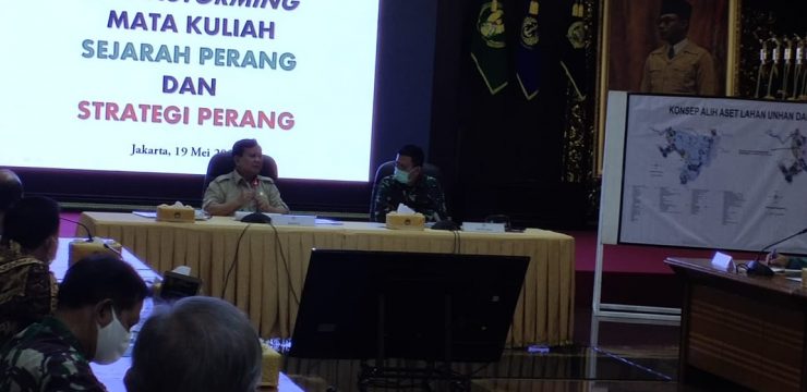 Menhan RI Bahas Sejarah Perang dan Strategi Perang Bersama Rektor Unhan dan Dosen Unhan