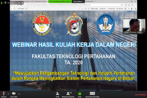 Fakultas Teknologi Pertahanan Unhan Laksanakan Webinar Hasil KKDN