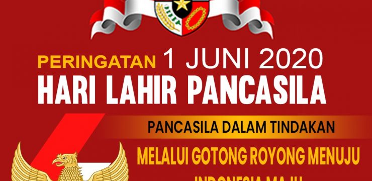 Rektor Unhan Laksamana Madya TNI Dr. Amarulla Octavian S.T., M.Sc., DESD. beserta Sivitas Akademika Unhan mengucapkan Selamat Hari Lahir Pancasila 1 Juni 2020, “Pancasila dalam Tindakan, Melalui Gotong Royong Menuju Indonesia Maju”.