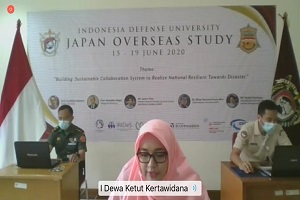 Mahasiswa FKN Unhan Laksanakan KKLN melalui Vidcon dengan Lembaga Disaster Management Department Japan