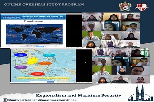 KKLN Secara Online Prodi Keamanan Maritim FKN Unhan Bersama IACSPSEA Malaysia