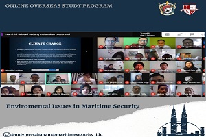 Prodi Keamanan Maritim FKN Unhan Laksanakan KKLN Online “Membangun Keamanan Maritim dalam Perspektif Lingkungan”