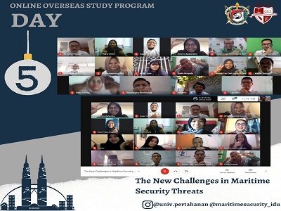 Prodi Keamanan Maritim FKN Unhan Laksanakan KKLN Online “Mengkaji Tantangan Baru Pada Ancaman Maritim di Abad 21”