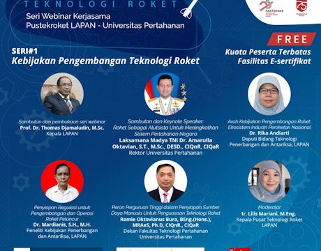 Ikuti Seri Webinar Kerja Sama Pustekroket LAPAN dengan Universitas Pertahanan