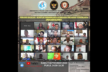 Rektor Unhan Membuka Webinar Series Ketiga  IKA- Unhan dan IPCRA