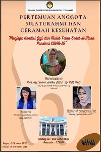 Dharma Wanita Persatuan Universitas Pertahanan (DWP Unhan) Pertemuan Bersama Anggota  Sekaligus Ceramah Kesehatan Gigi melalui Daring