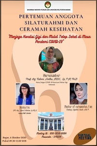 Dharma Wanita Persatuan Universitas Pertahanan (DWP Unhan) Pertemuan Bersama Anggota  Sekaligus Ceramah Kesehatan Gigi melalui Daring