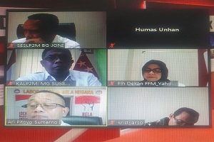 LPPM Unhan RI Laksanakan Webinar bertajuk “Paparan Lab Bela Negara Kepada Sivitas Akademika Unhan”