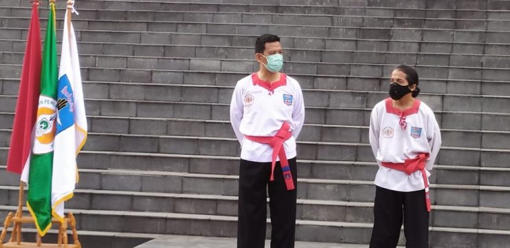 Kadet Mahasiswa S1 Unhan RI Laksanakan Ujian Kenaikan Tingkat Merpati Putih Cabang Khusus Unhan RI