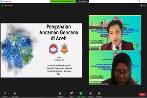 Mahasiswa Prodi Manajemen Bencana Unhan RI KKDN Online hari kelima di Kabupaten Pidie Jaya, Aceh