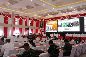 Sidang Pleno ke 4 hari ketiga Konferensi Nasional Sishankamrata Abad 21 Sesi Pertama Bahas Pertahanan Nirmiliter Gatra Ideologi, Politik dan Keamanan