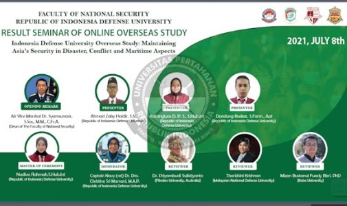 Seminar Online Fakultas Keamanan Nasional Unhan RI bahas ancaman multidimensional di Kawasan Asia