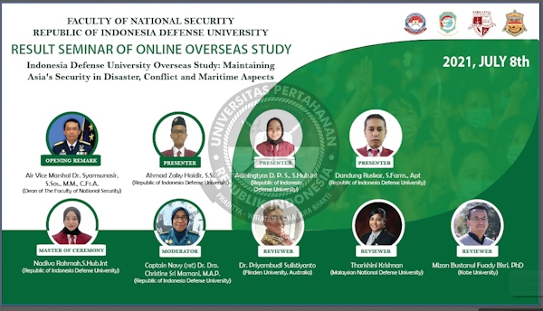 Seminar Online Fakultas Keamanan Nasional Unhan RI bahas ancaman multidimensional di Kawasan Asia