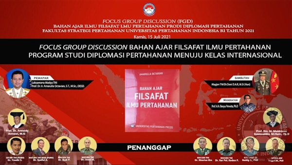 Fakultas Strategi Pertahanan Unhan Gelar FGD Review Buku Filsafat Ilmu Pertahanan