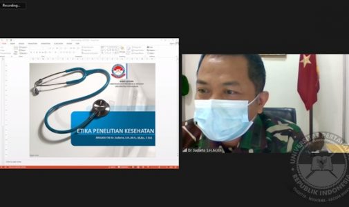 Kuliah Online Prodi Biologi, Fakultas MIPA Militer Unhan RI bahas pengetahuan tentang Etika Penelitian Kesehatan