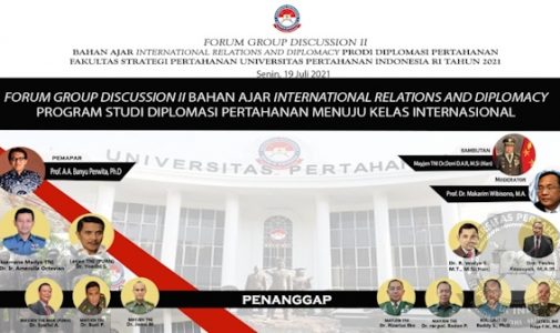 FGD Fakultas Strategi Pertahanan bahas pengembangan bahan ajar Diplomasi Pertahanan Dalam Menjawab Peluang dan Tantangan Diplomasi di abad ke-21