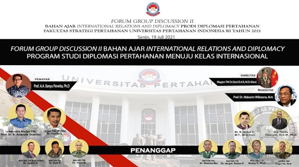 FGD Fakultas Strategi Pertahanan bahas pengembangan bahan ajar Diplomasi Pertahanan Dalam Menjawab Peluang dan Tantangan Diplomasi di abad ke-21