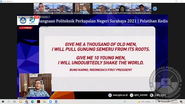 Dekan Fakultas Keamanan Nasional Unhan RI Bekali Wawasan Kebangsaan kepada Genarasi Platinum hadapi Global Challenge