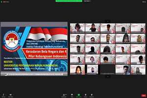 Rektor Unhan RI menjadi Narasumber pada Webinar Institut Teknologi Telkom Purwokerto