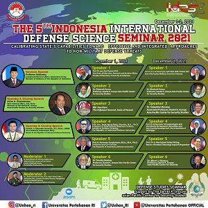 Unhan RI Kembali Gelar Seminar Indonesia International Defense Science Seminar (IIDSS) ke-5 Tahun 2021 Bekerja Sama Dengan The Daniel K. Inouye Asia-Pacific Center for Security Studies (APCSS)