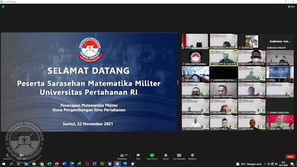 Rektor Unhan RI membuka Sarasehan Matematika Militer Unhan RI