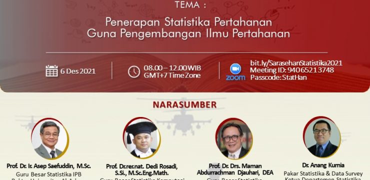 Sarasehan Statistik Pertahanan Unhan RI dengan Tema “Penerapan Statistik Pertahanan Guna Pengembangan Ilmu Pertahanan”,