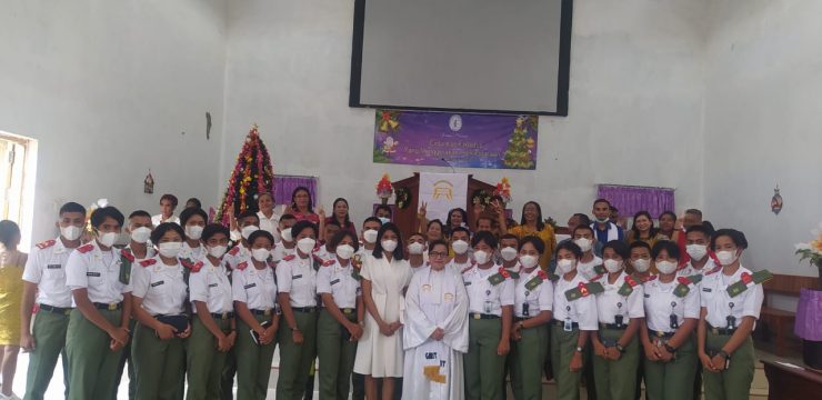 Dekan Fakultas Vokasi Unhan RI memberikan Ucapan Natal dan Kegiatan Kadet Vokasi Unhan RI dalam Perayaan Natal