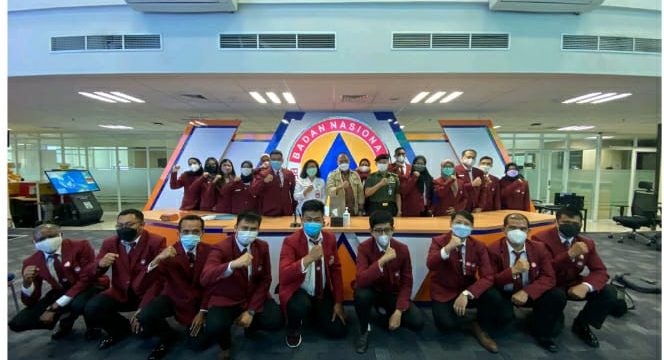Mahasiswa Prodi Manajemen Bencana FKN Unhan RI Laksanakan Study Visit ke BNPB