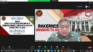 Rektor Unhan RI Membuka Rakernis TA. 2022 bertajuk “Akselarasi Pendidikan Tinggi Sumber Daya Manusia Guna Peningkatan Pembangunan Kekuatan Pertahanan Negara”