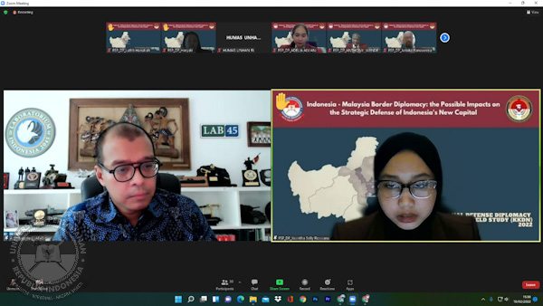 KKDN Program Studi Diplomasi Pertahana Fakultas Strategi Pertahanan Unhan RI, hadirkan Pengamatan Pertahanan bahas pembangunan wilayah pertahanan IKN sebagai Center Of Gravity