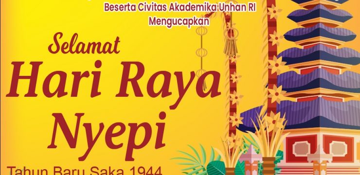 Rektor Unhan RI Laksamana Madya TNI Prof. Dr. Ir. Amarulla Octavian, M.Sc., DESD., ASEAN Eng beserta Civitas Akademika Unhan RI Mengucapkan Selamat Hari Raya Nyepi Tahun Baru Saka 1944