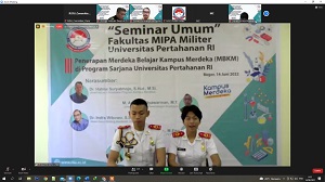 Fakultas MIPA Militer Unhan RI Mengadakan Seminar Umum Online bertajuk “Penerapan Merdeka Belajar Kampus Merdeka (MBKM) di Program Sarjana Unhan RI