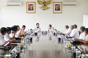 Unhan RI Terima Taklimat Awal Current Audit Itjen Kemhan RI Pada Pelaksanaan Program Kerja Anggaran Unhan RI TA.2022