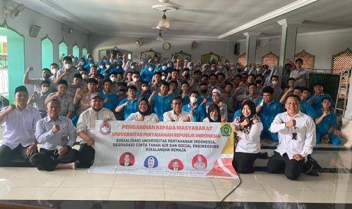 Fakultas Teknik Militer Unhan RI Laksanakan Pengabdian Kepada Masyarakat Melalui Kegiatan Unhan RI Mengajar dan Sosialisasi Unhan RI