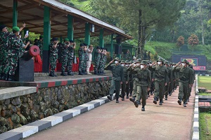 Upacara Penutupan Pendidikan Dasar Bela Negara Mahasiswa S-2 Unhan RI TA. 2022 di Gunung Bunder Resmi di Tutup