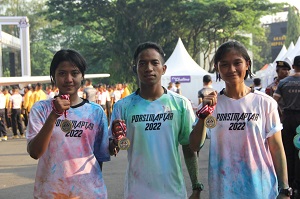 Kadet Mahasiswa S1 Unhan RI Raih Juara I & II Colour Run pada Porsimaptar Akpol 2022