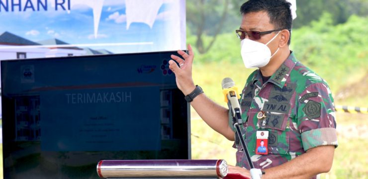 Rektor Unhan RI Menyaksikan Pemancangan Tiang Pertama, Pembangunan Laboratorium Terpadu dan Mess Kadet Mahasiswa S1 Unhan RI.