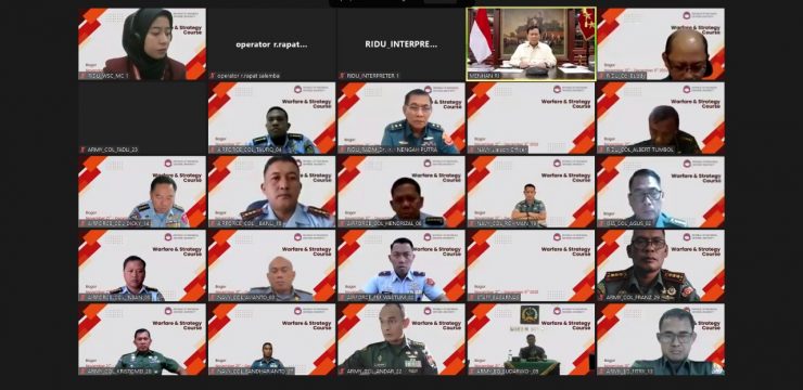 Menteri Pertahanan RI Secara Resmi Membuka Kegiatan Kursus Internasional Unhan RI “Warfare and Strategy Course 2022”