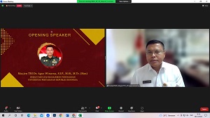 FMP Unhan RI Laksanakan Kuliah Pakar bertajuk “Strategi Pertahanan Indonesia Menghadapi Pengaruh Dinamika Geopolitik dan Geostrategi Terhadap Potensi Ancaman Krisis Ekonomi”