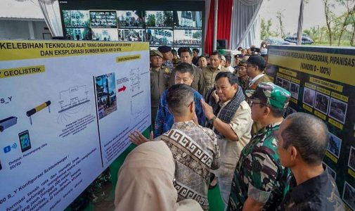 Rektor Unhan RI Mendampingi Menhan RI meninjau pembangunan Titik Sumur Bor Sumber Air Bersih bantuan Kemhan RI di Lombok NTB