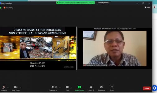 Hari Ke-2 Kuliah Kerja Dalam Negeri Program Studi Manajemen Bencana FKN Unhan RI Membahas Mitigasi Pemprov Nusa Tenggara Barat terhadap Bencana Gempa Bumi dalam Mendukung Keamanan Nasional.