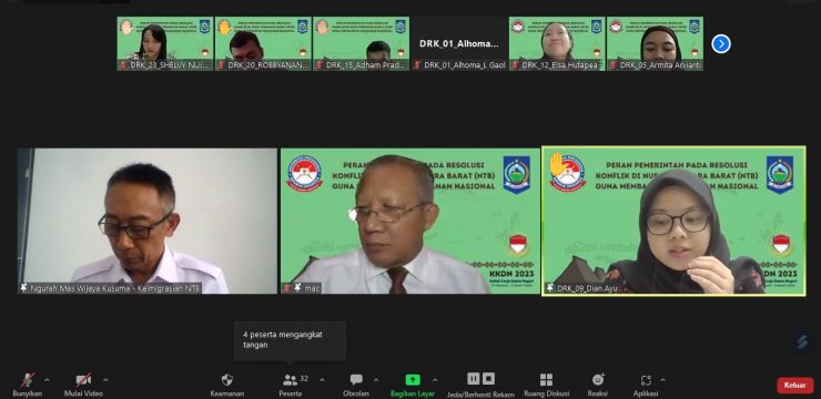 Hari Ke-4 KKDN Mahasiswa Program Studi Damai dan Resolusi Konflik FKN Unhan RI, Membahas Sinergitas Dalam Pencegahan Konflik.