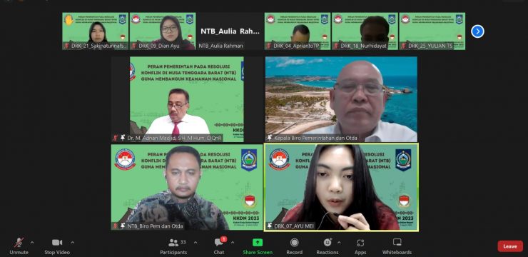 Hari Ke-3 KKDN Prodi Damai dan Resolusi Konflik FKN Unhan RI Membahas Sinergitas Pemerintah Daerah dan Masyarakat dalam Penyelesaian Konflik.