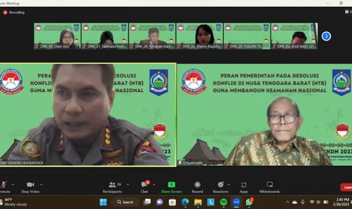 Hari ke-2 KKDN Program Studi Damai dan Resolusi Konflik FKN Unhan RI Membahas Peran Pemerintah Daerah Pada Resolusi Konflik di Nusa Tenggara Barat (NTB) Guna Membangun Keamanan Nasional.